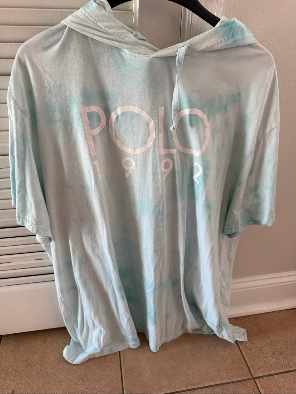 Polo Ralph Lauren Rare "Polo 1992" Short Sleeve Lightweight Hoodie Men’s Large